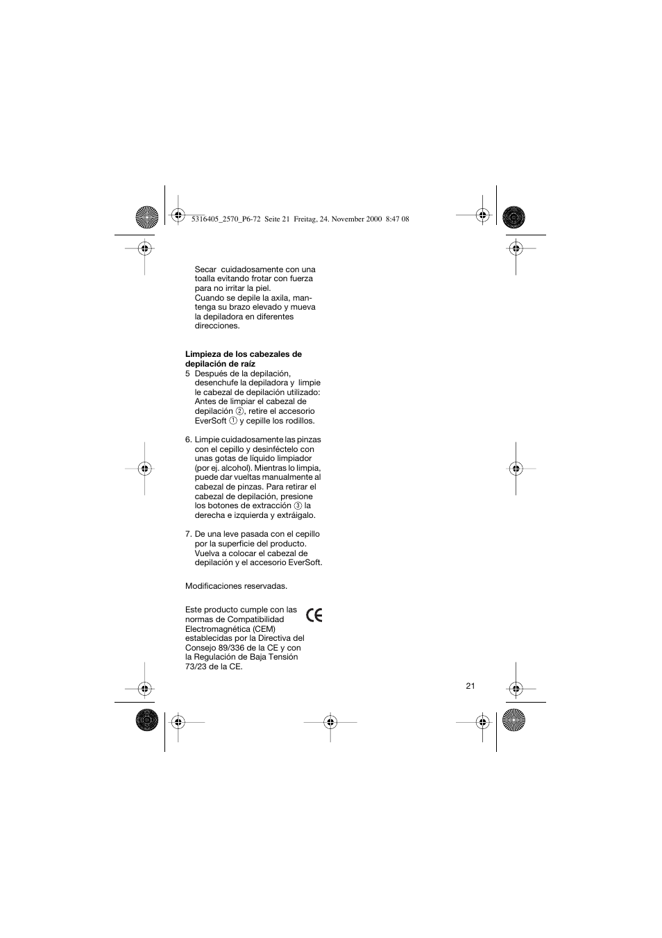 Braun 2550 EverSoft User Manual | Page 20 / 71