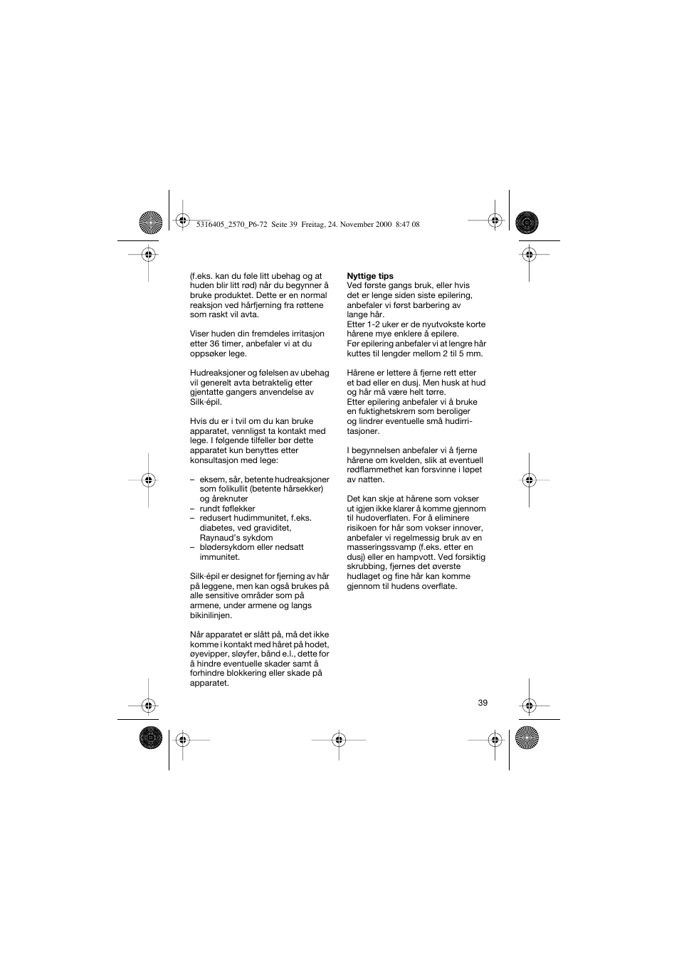 Braun 2550 EverSoft User Manual | Page 38 / 71