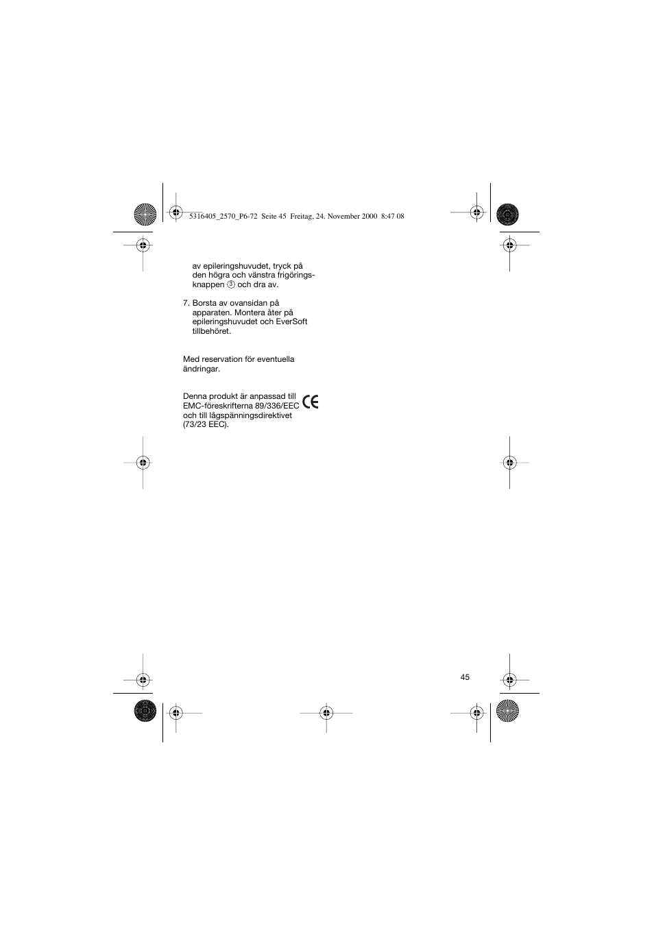 Braun 2550 EverSoft User Manual | Page 44 / 71