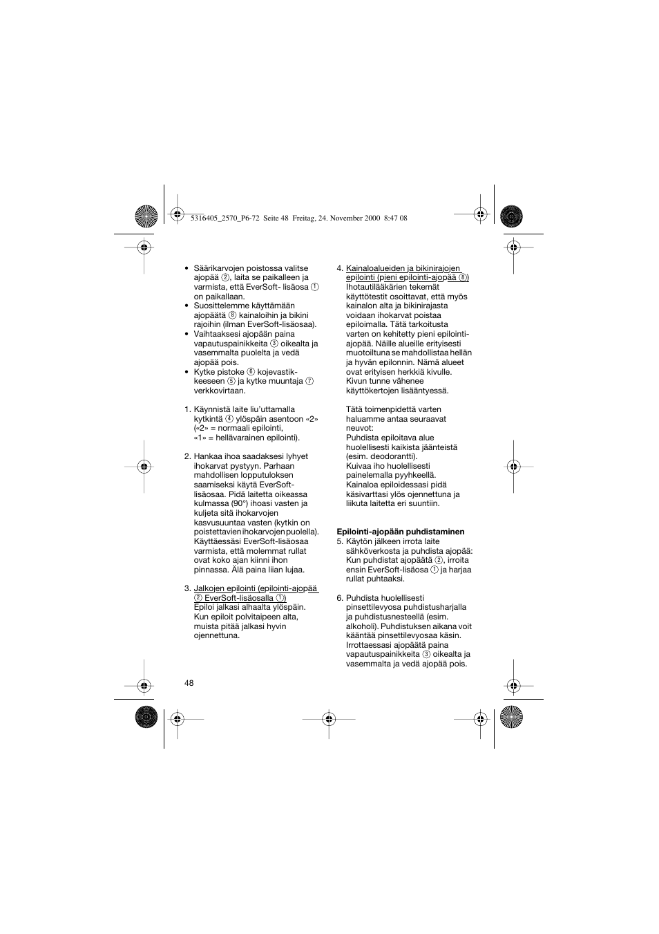 Braun 2550 EverSoft User Manual | Page 47 / 71
