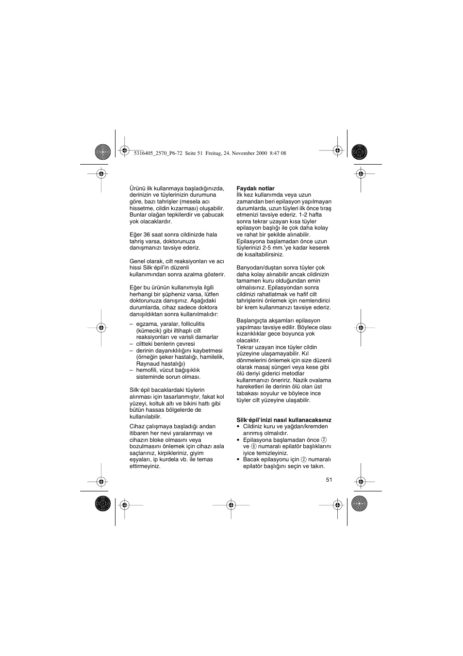 Braun 2550 EverSoft User Manual | Page 50 / 71