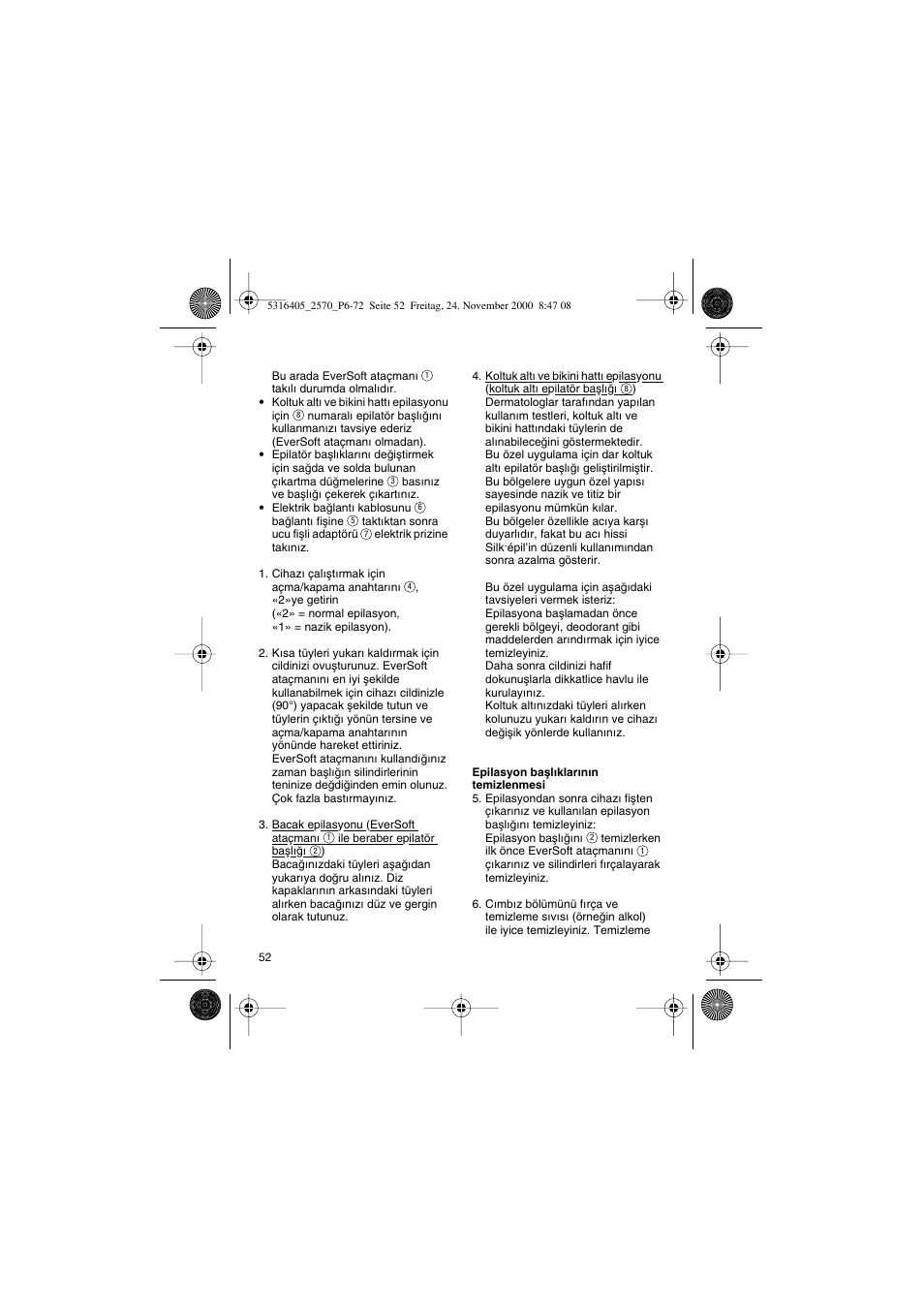 Braun 2550 EverSoft User Manual | Page 51 / 71