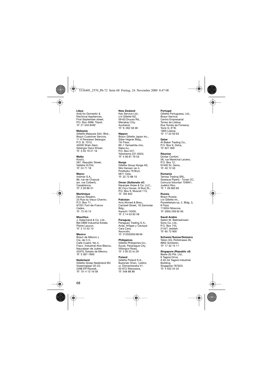 Braun 2550 EverSoft User Manual | Page 67 / 71