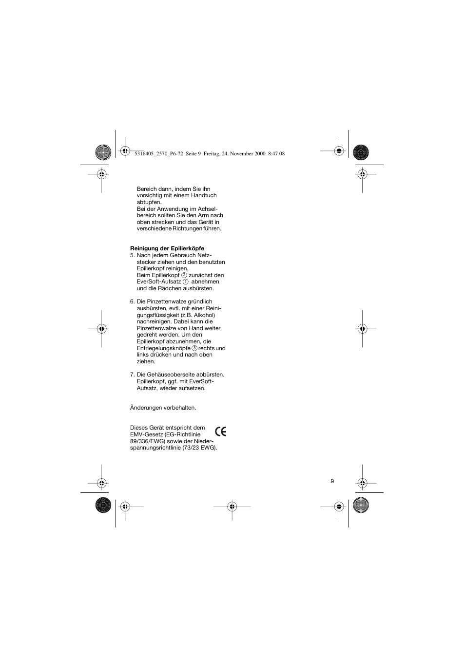 Braun 2550 EverSoft User Manual | Page 8 / 71