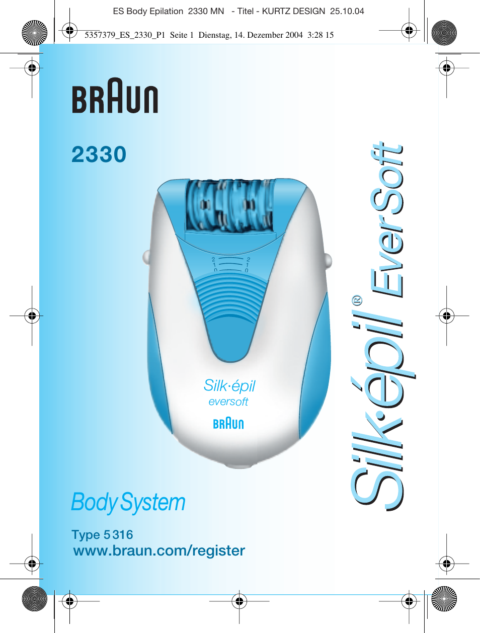 Braun 2330 Silk-épil EverSoft User Manual | 94 pages