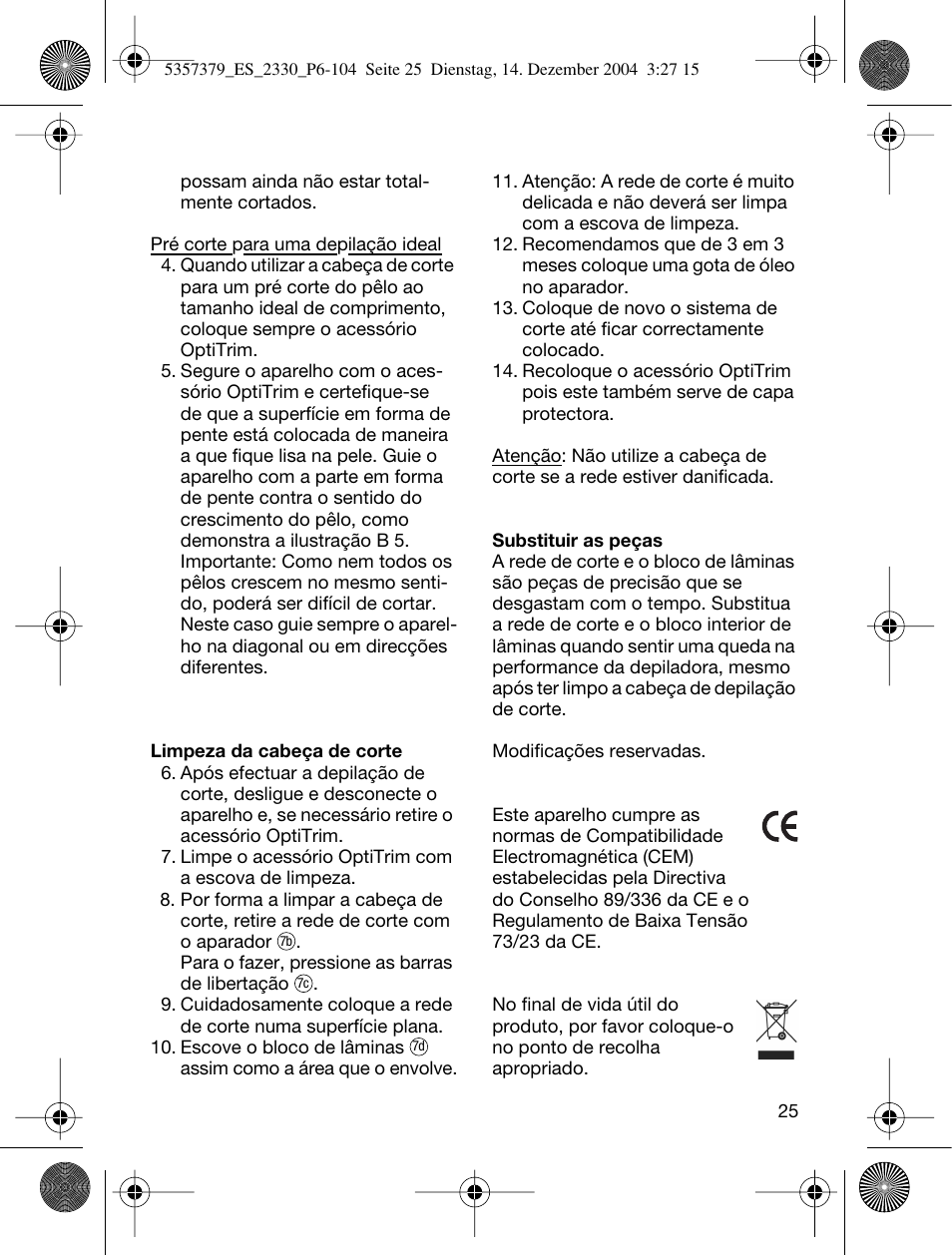 Braun 2330 Silk-épil EverSoft User Manual | Page 25 / 94