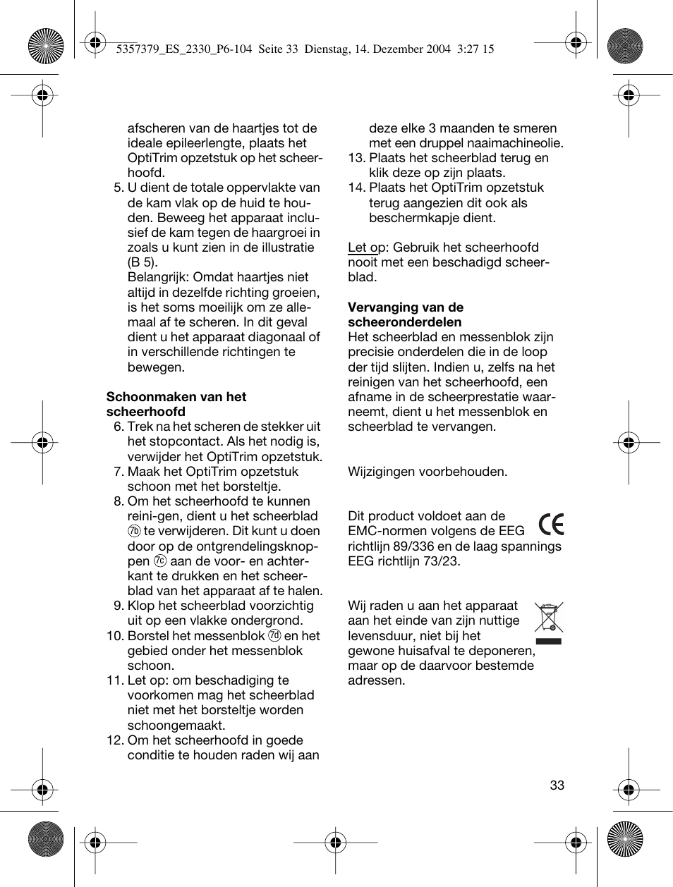 Braun 2330 Silk-épil EverSoft User Manual | Page 33 / 94