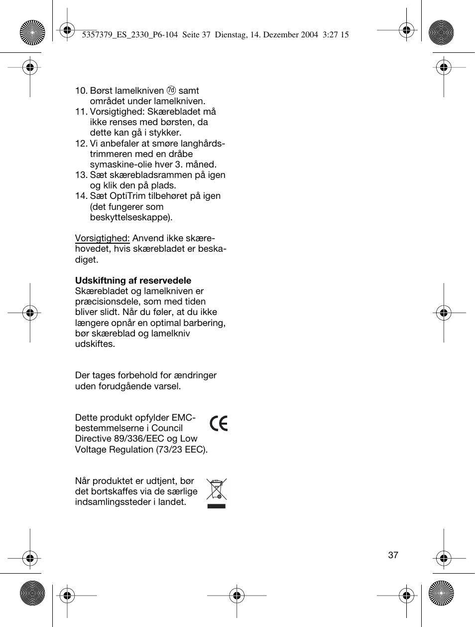 Braun 2330 Silk-épil EverSoft User Manual | Page 37 / 94