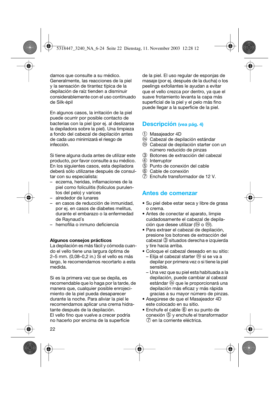 Braun 3240 Silk-épil SoftPerfection Easy Start User Manual | Page 21 / 23