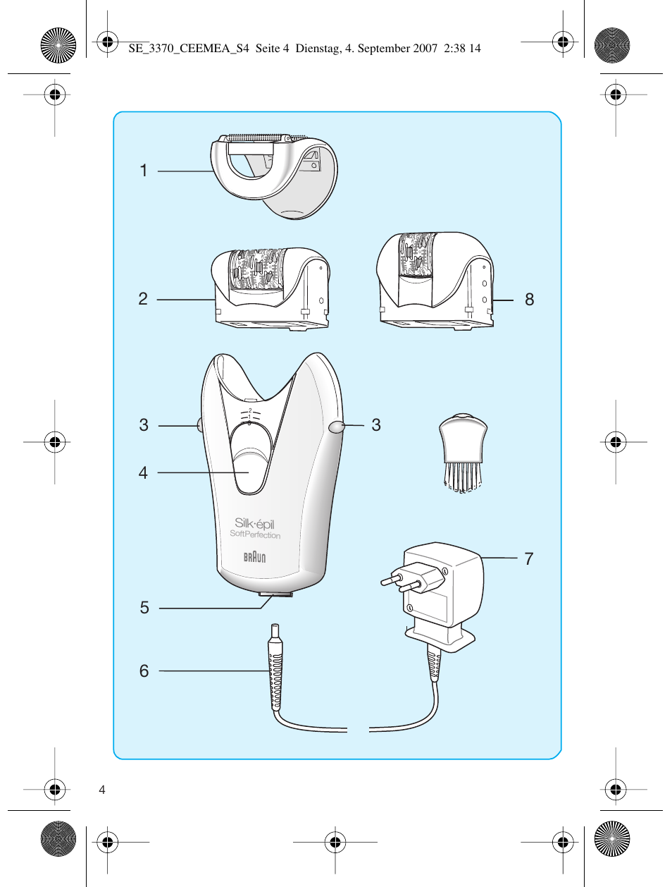 Braun 3370-5318 Silk-épil SoftPerfection User Manual | Page 3 / 65