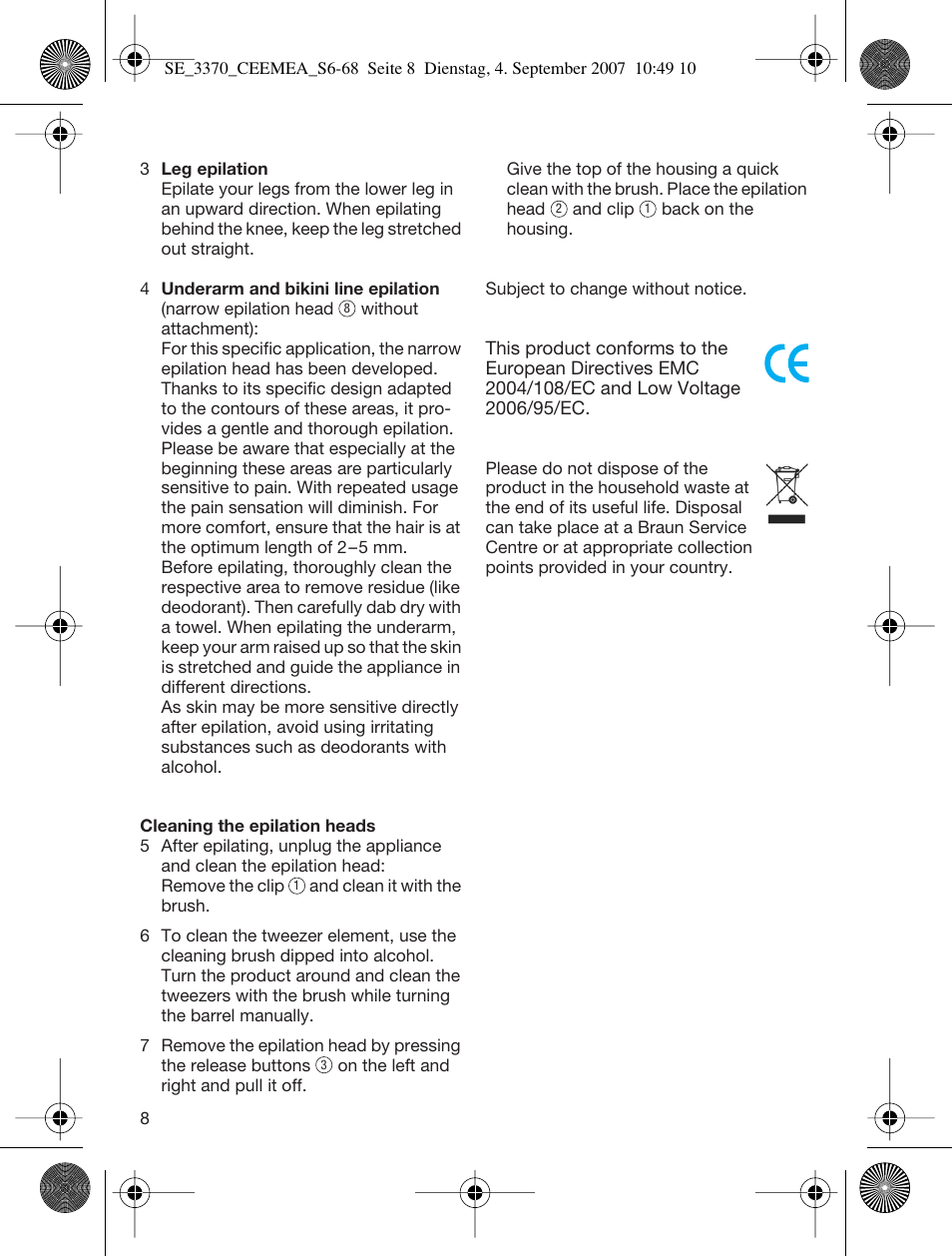 Braun 3370-5318 Silk-épil SoftPerfection User Manual | Page 7 / 65