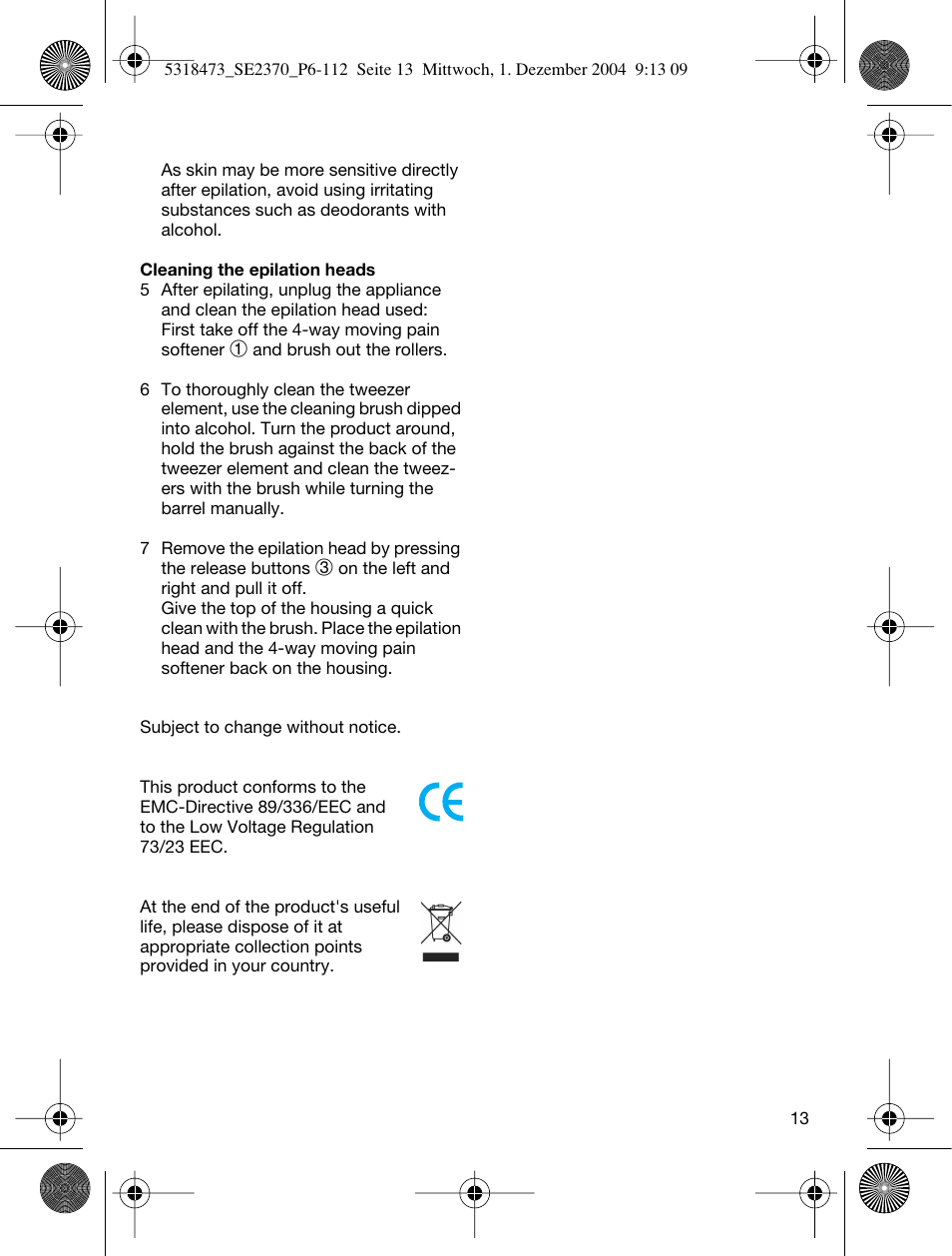 Braun 3270-5319 Silk-épil SoftPerfection Easy Start User Manual | Page 12 / 108