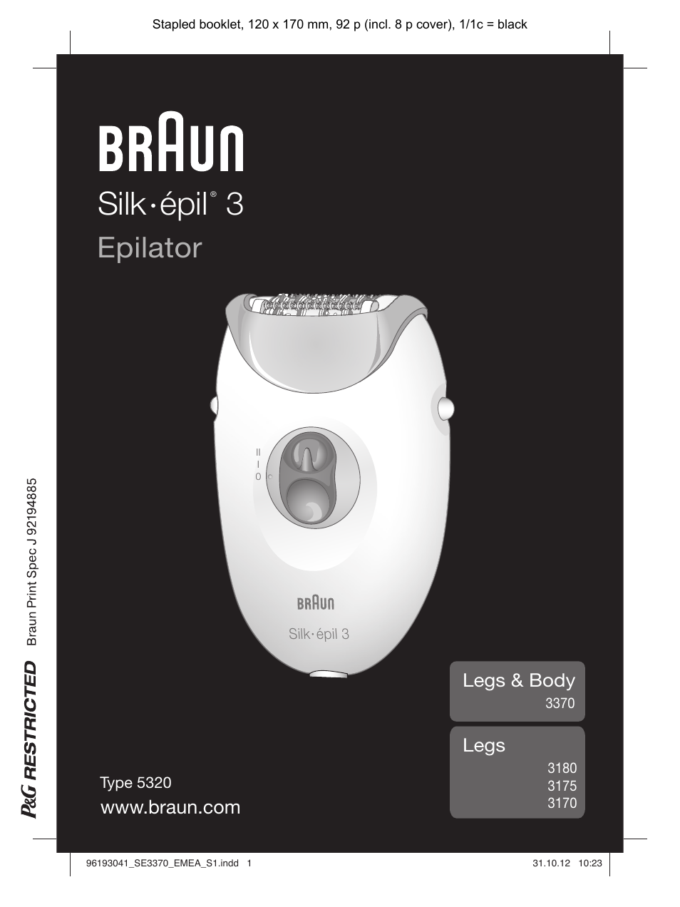 Braun 3170 Silk-épil 3 User Manual | 90 pages