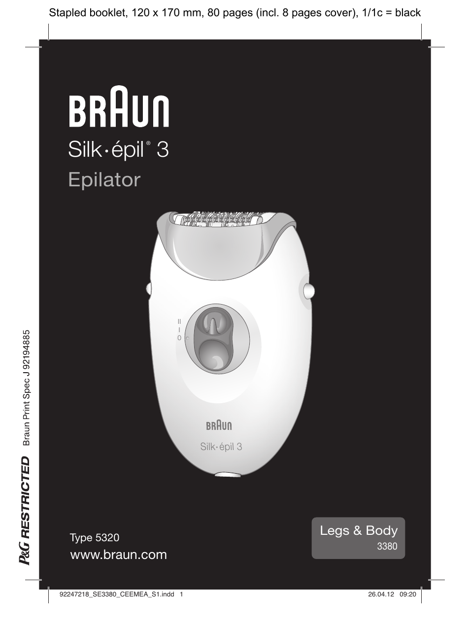 Braun 3380-5320 Silk-épil 3 User Manual | 76 pages