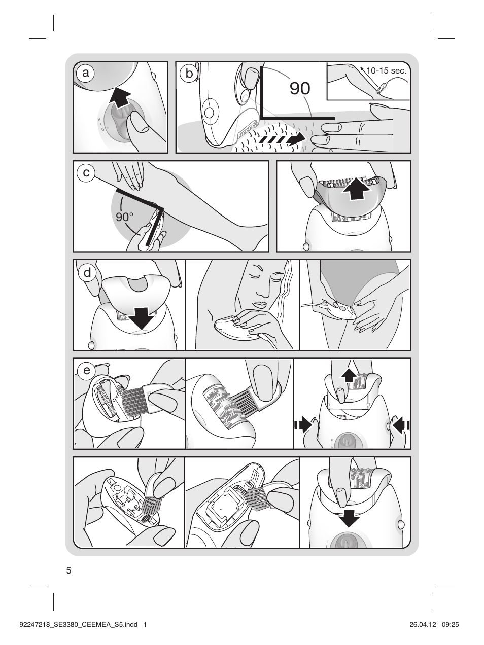 Ab d e | Braun 3380-5320 Silk-épil 3 User Manual | Page 4 / 76