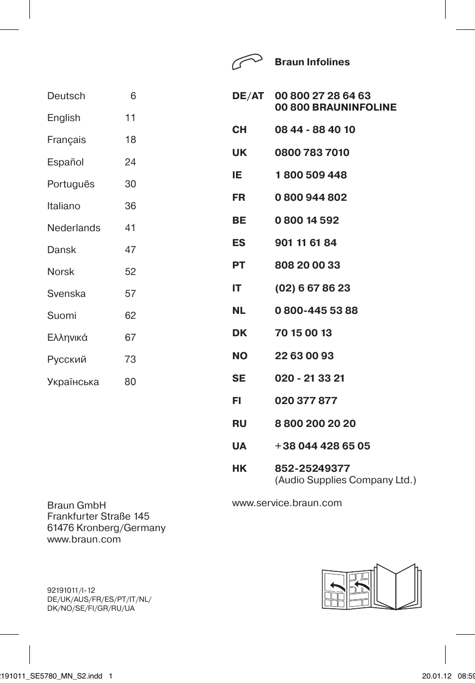 92191011_se5780_mn_s2 | Braun 5780 Silk-épil 5 User Manual | Page 2 / 86