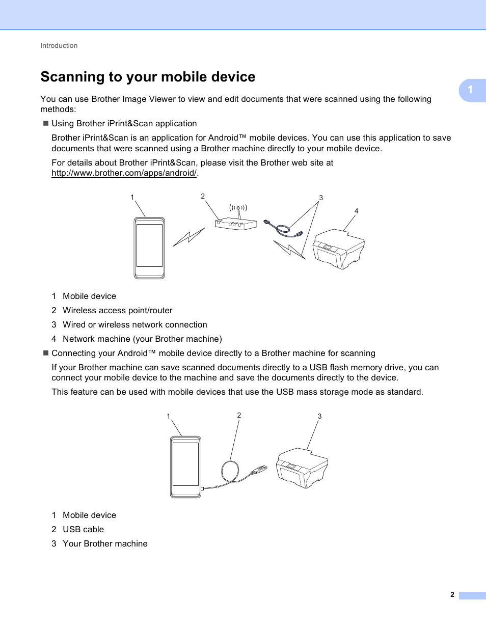 Scanning to your mobile device | Brother Image Viewer (Guide for Android) User Manual | Page 5 / 16