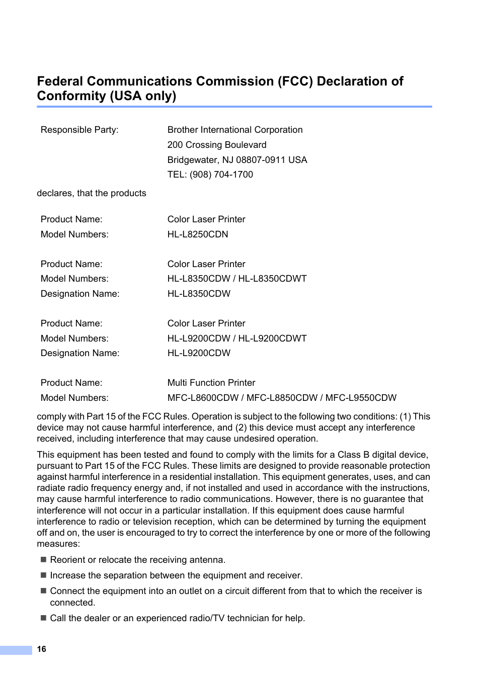 Brother HL-L8350CDW User Manual | Page 16 / 24