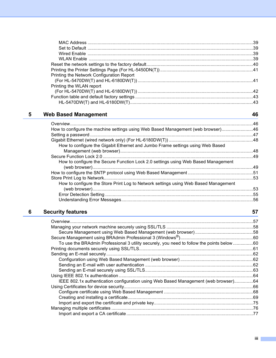 Brother HL 5450DN User Manual | Page 4 / 120