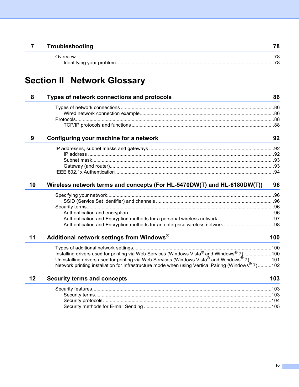 Brother HL 5450DN User Manual | Page 5 / 120