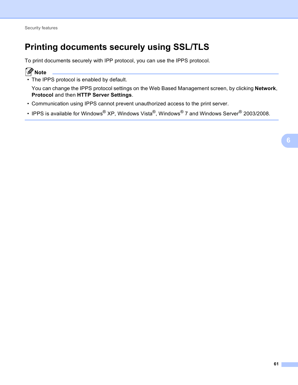 Printing documents securely using ssl/tls, Printing documents securely using ssl/tls uu | Brother HL 5450DN User Manual | Page 67 / 120