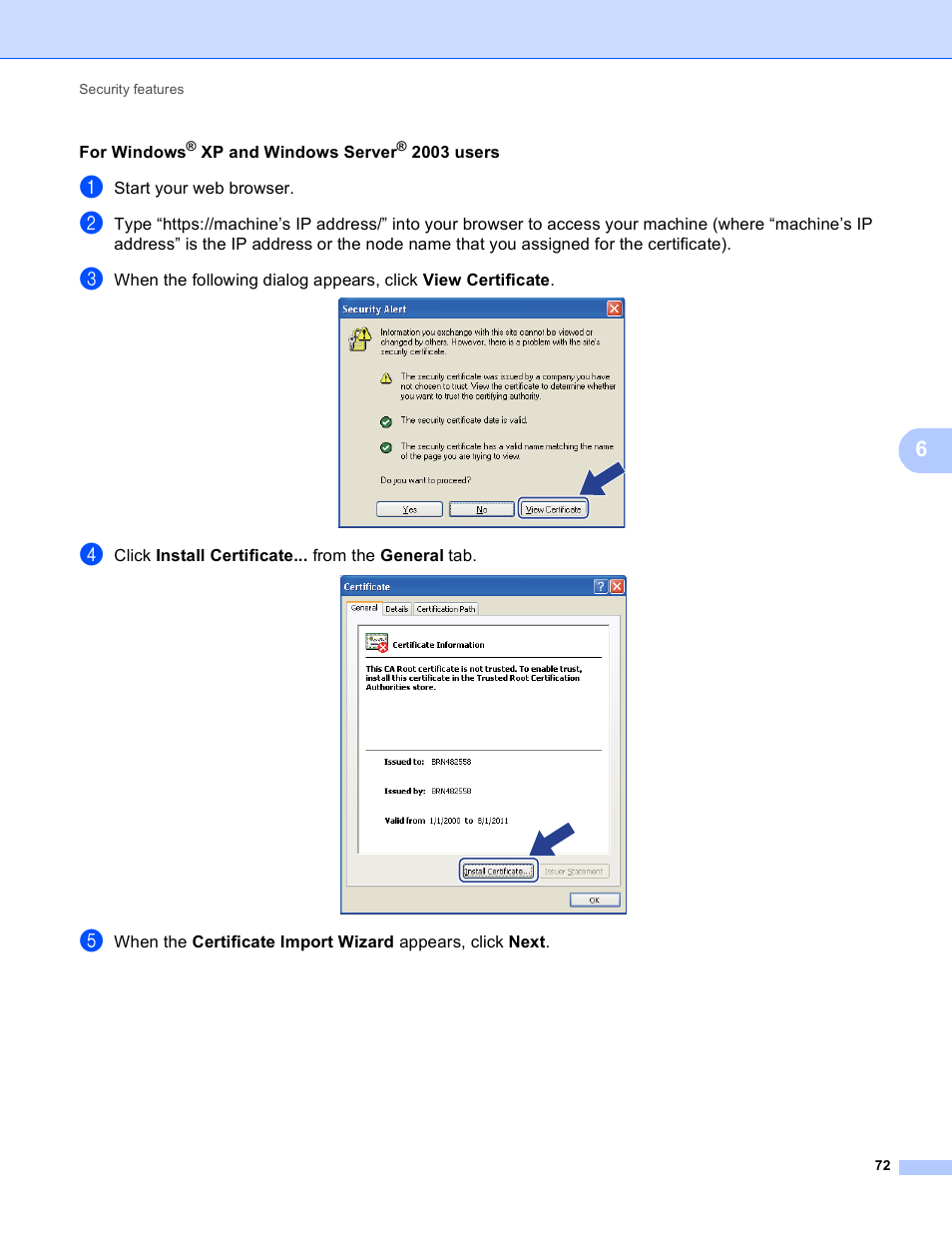 For windows, Xp and windows server | Brother HL 5450DN User Manual | Page 78 / 120