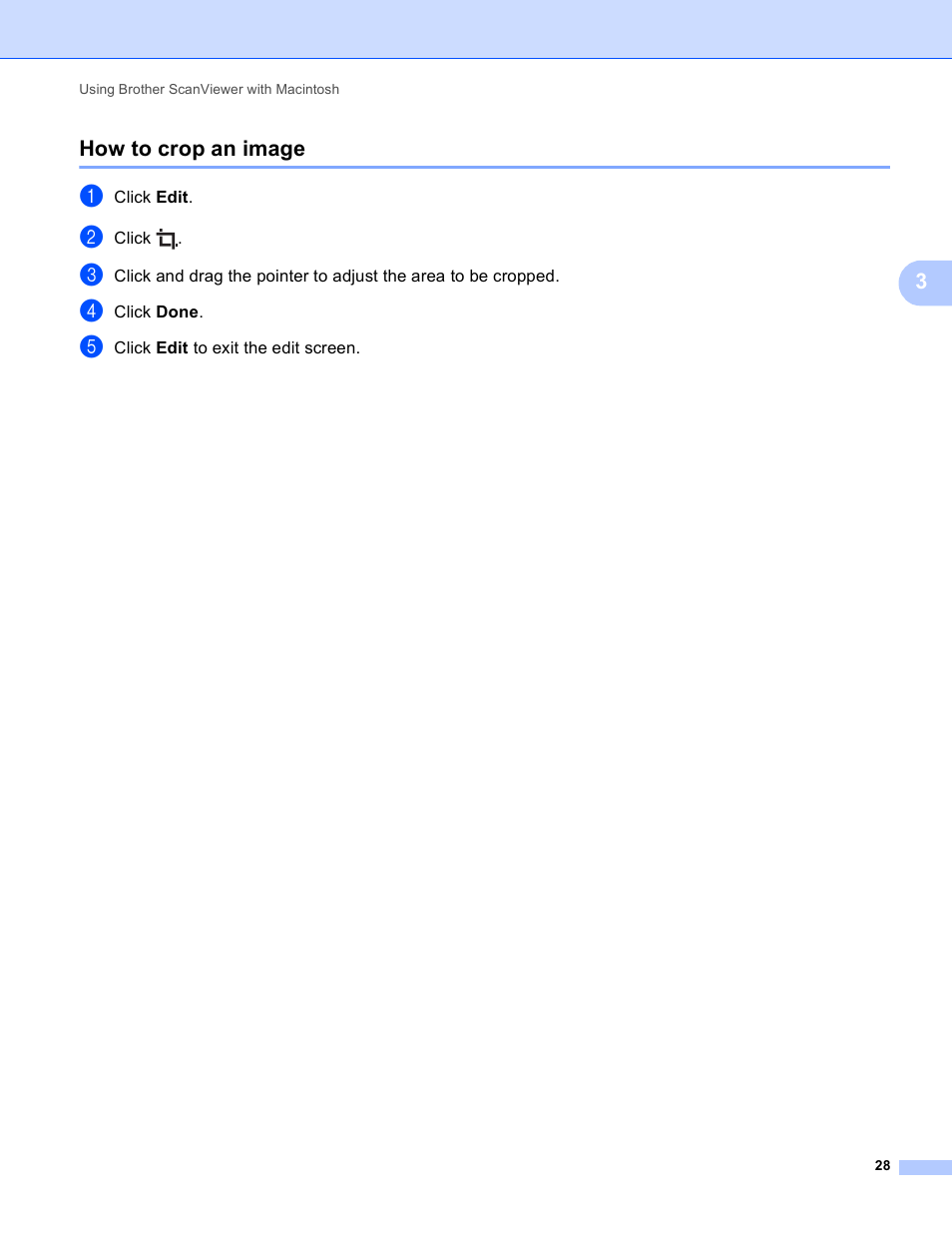 How to crop an image | Brother ScanViewer (Guide for iOS/OS X) User Manual | Page 31 / 35