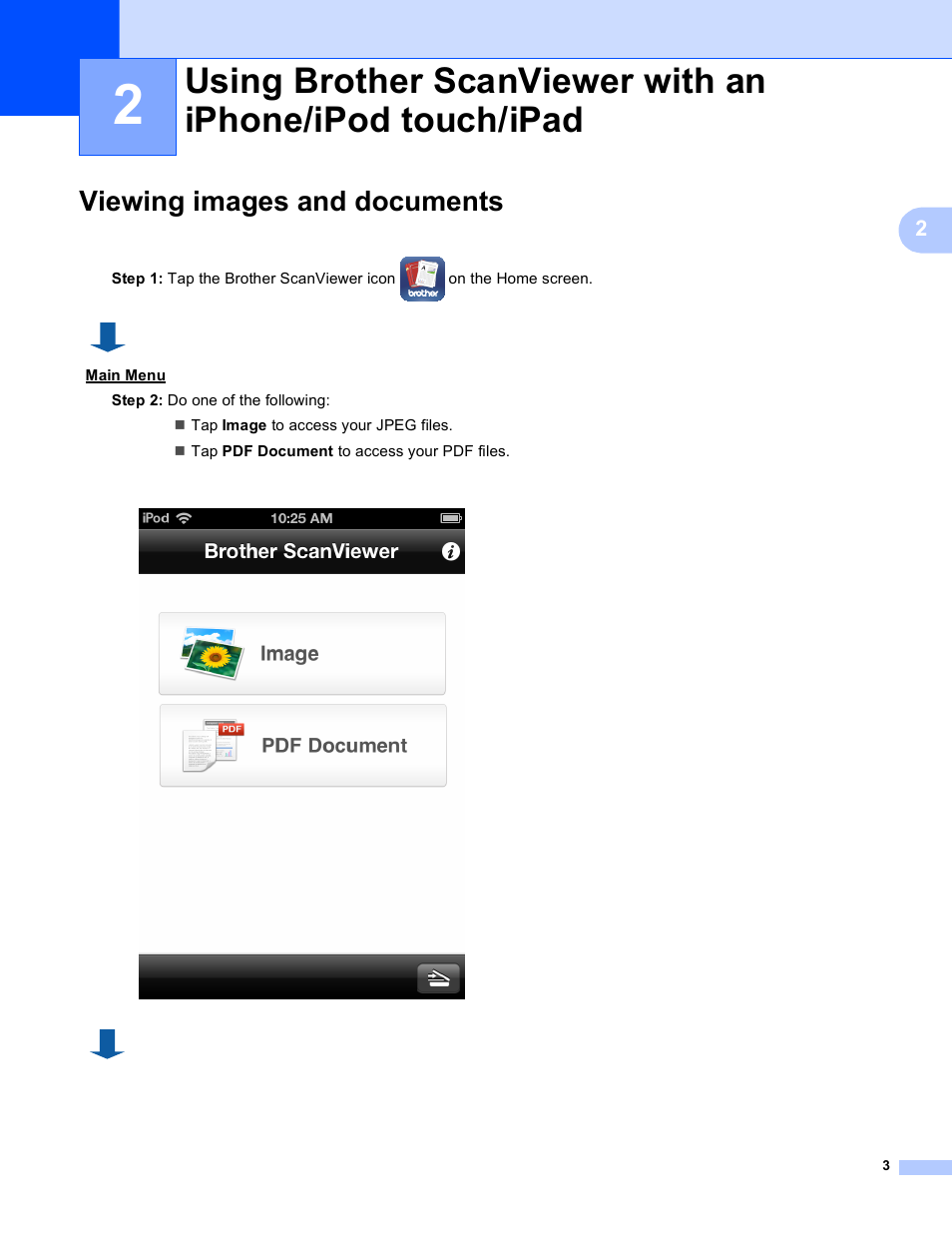 Viewing images and documents | Brother ScanViewer (Guide for iOS/OS X) User Manual | Page 6 / 35