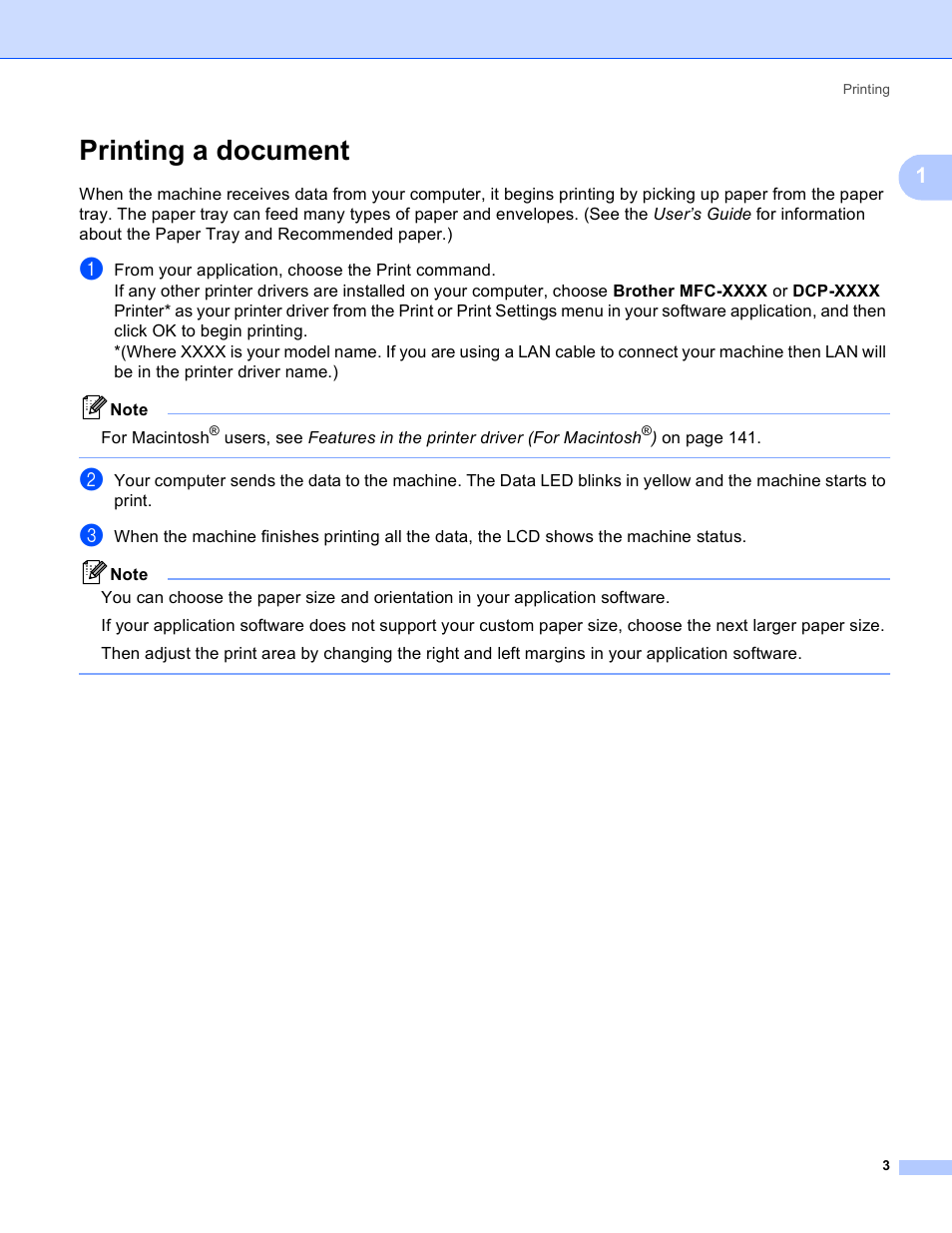 Printing a document | Brother DCP 9040CN User Manual | Page 11 / 225