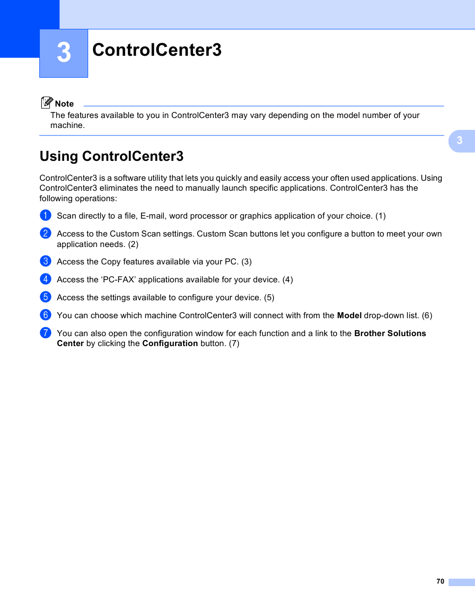 3 controlcenter3, Using controlcenter3, Controlcenter3 | Brother DCP 9040CN User Manual | Page 78 / 225