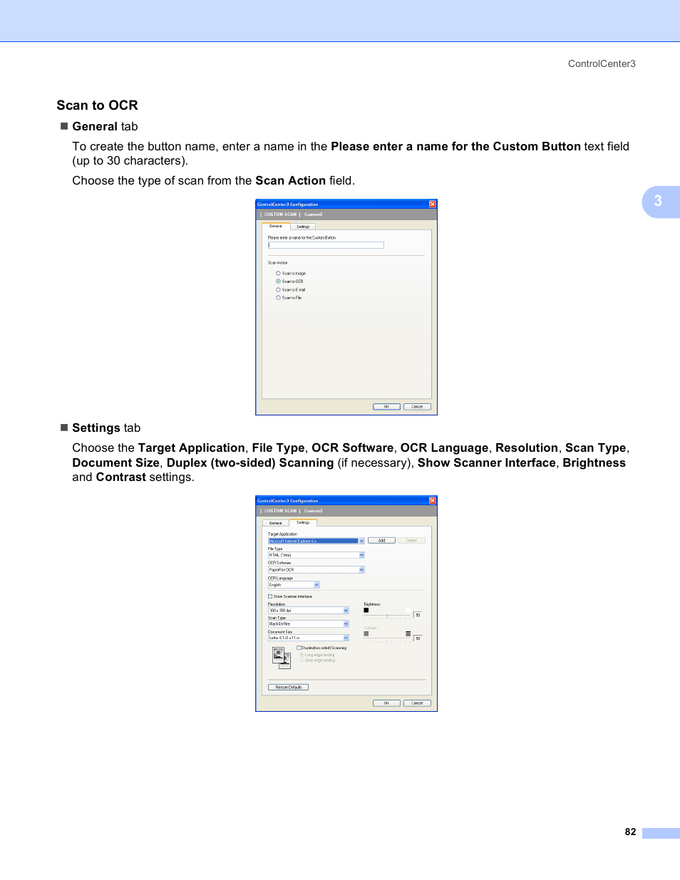 Scan to ocr | Brother DCP 9040CN User Manual | Page 90 / 225