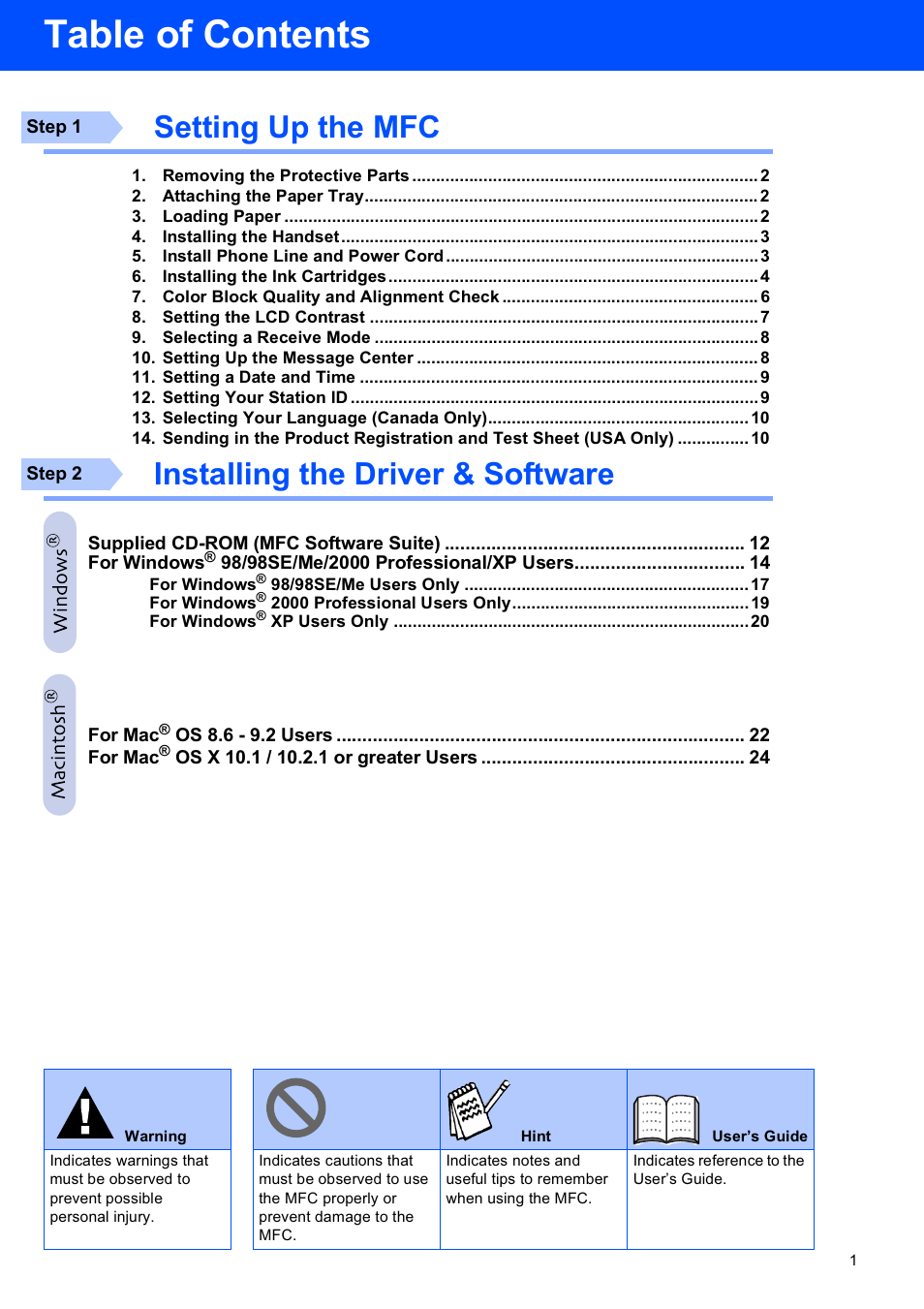 Brother MFC-4820C User Manual | Page 3 / 28