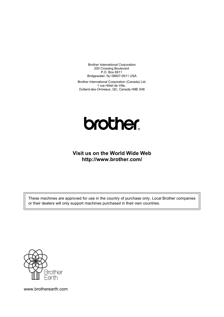 Brother usa/can | Brother MFC-J6720DW User Manual | Page 101 / 101