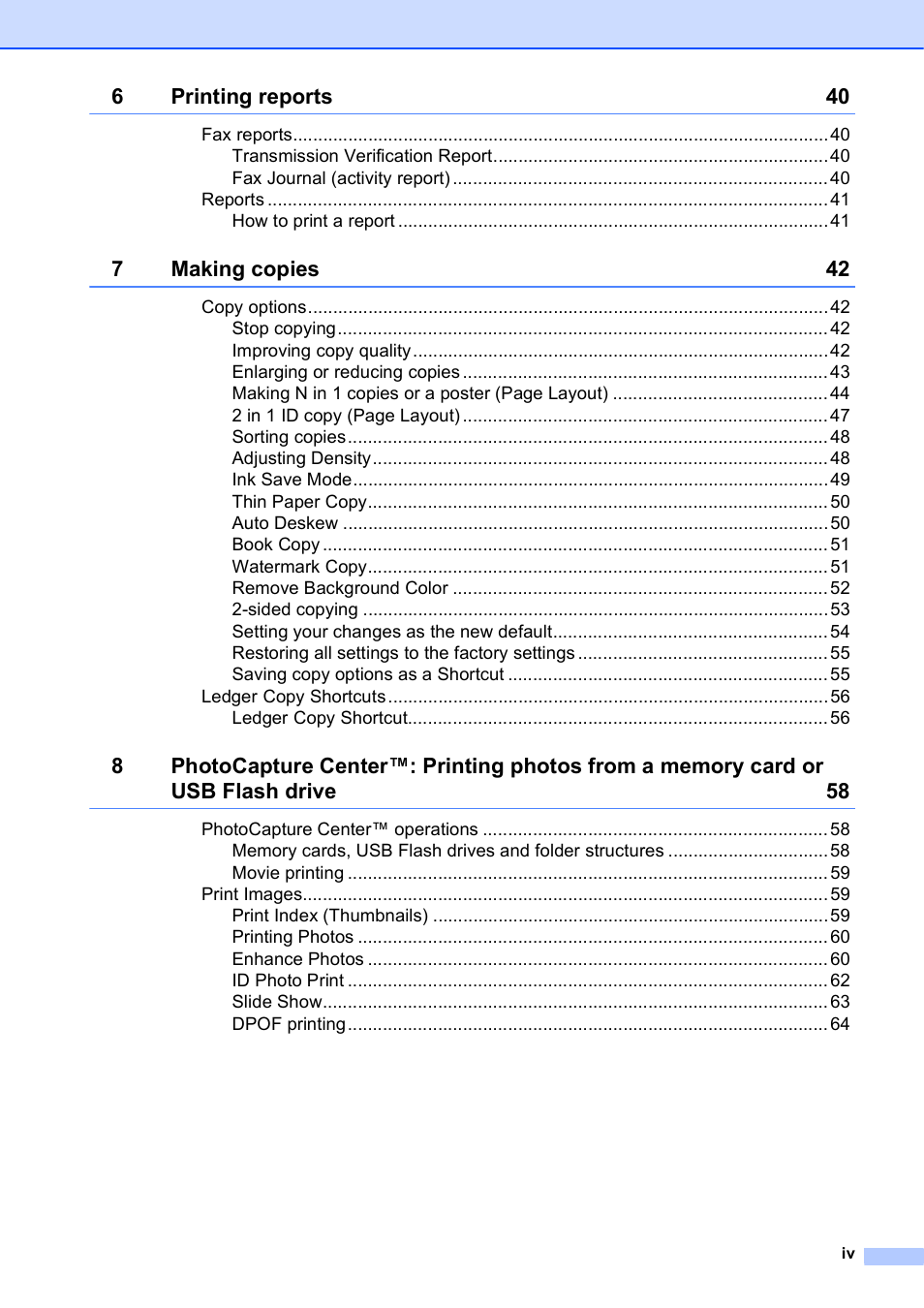 Brother MFC-J6720DW User Manual | Page 5 / 101