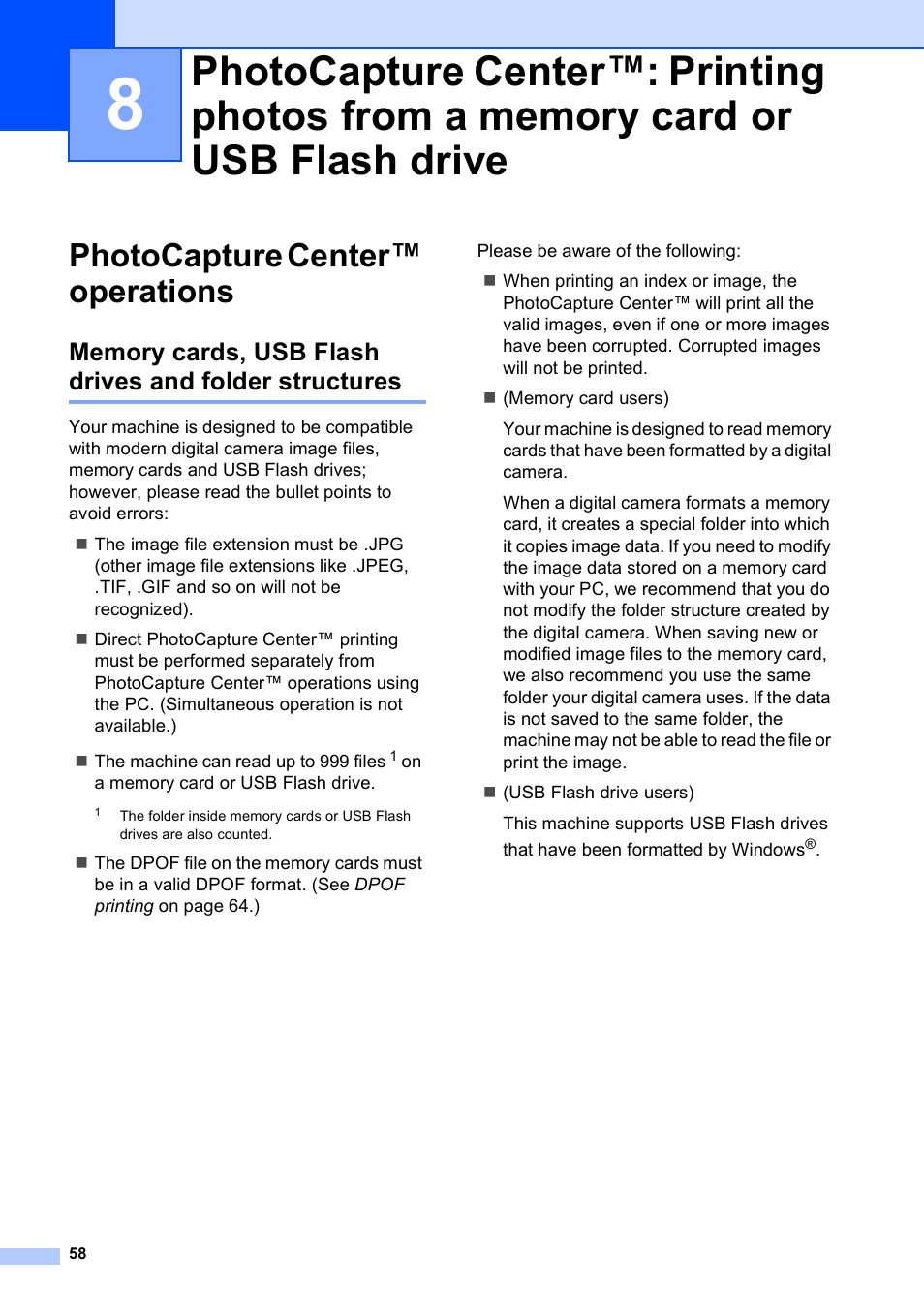 Photocapture center™ operations | Brother MFC-J6720DW User Manual | Page 64 / 101