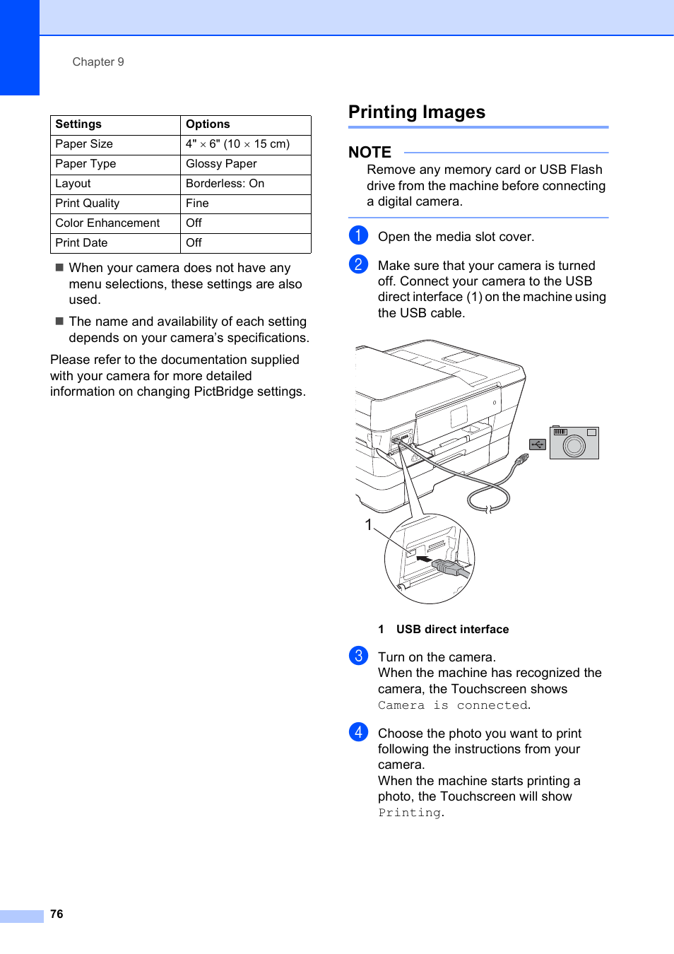 Printing images | Brother MFC-J6720DW User Manual | Page 82 / 101