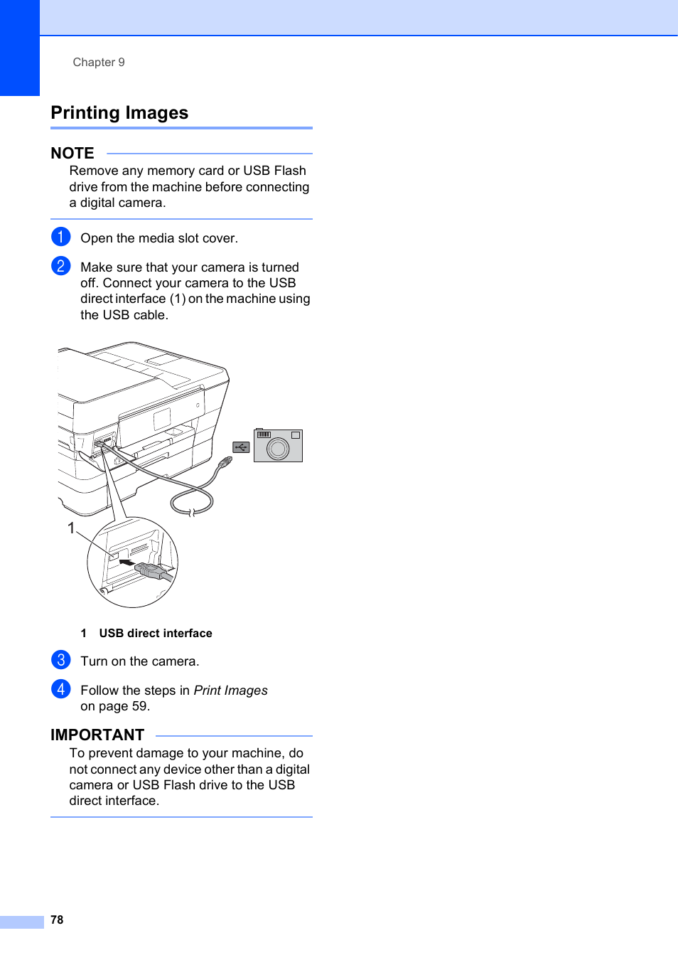 Printing images, Important | Brother MFC-J6720DW User Manual | Page 84 / 101