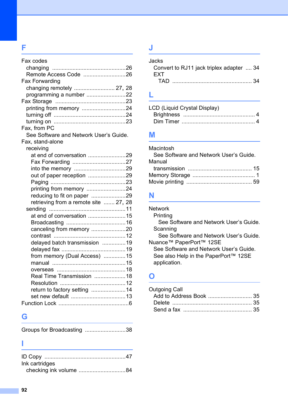 Brother MFC-J6720DW User Manual | Page 98 / 101