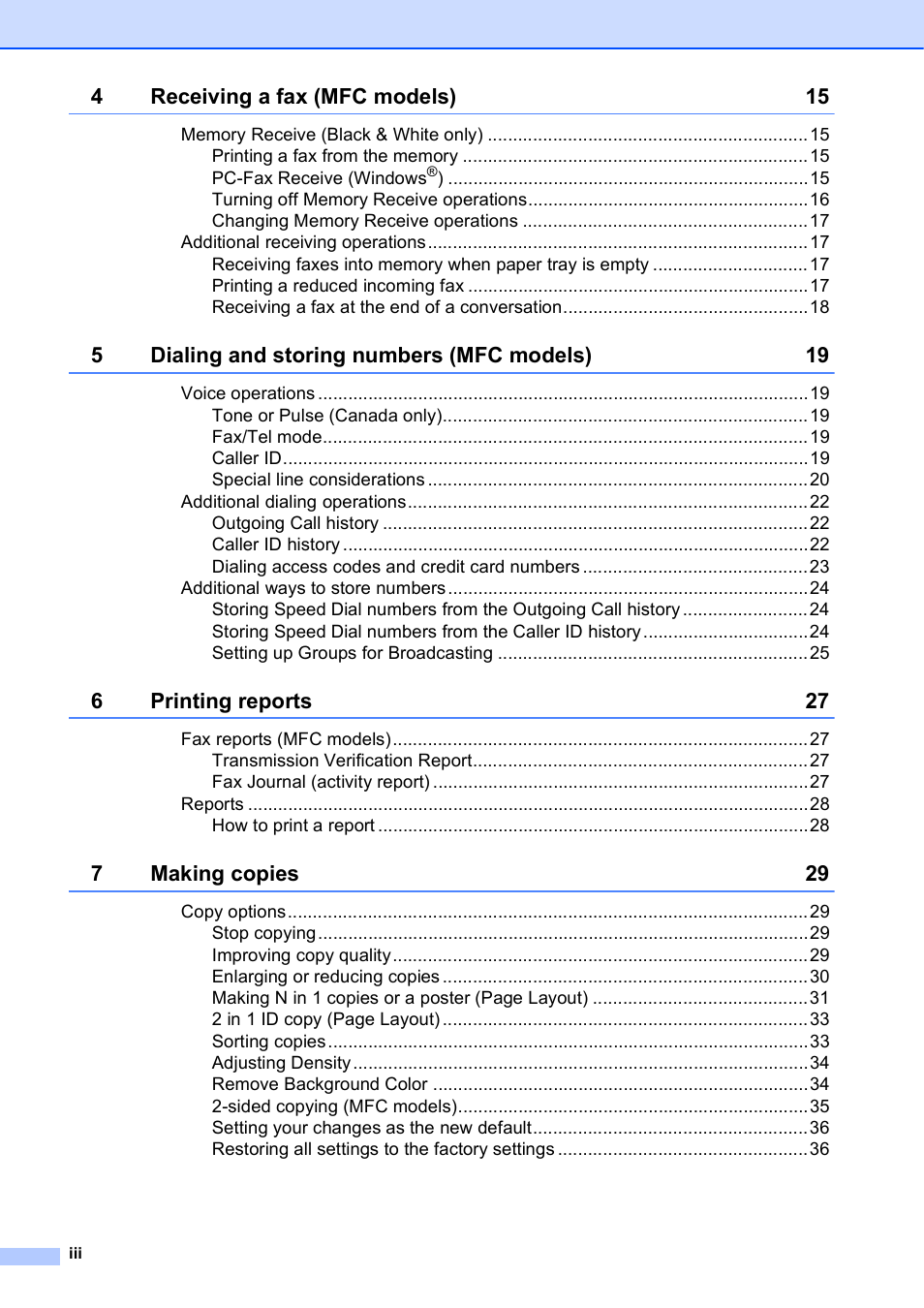 Brother MFC-J470DW User Manual | Page 4 / 57