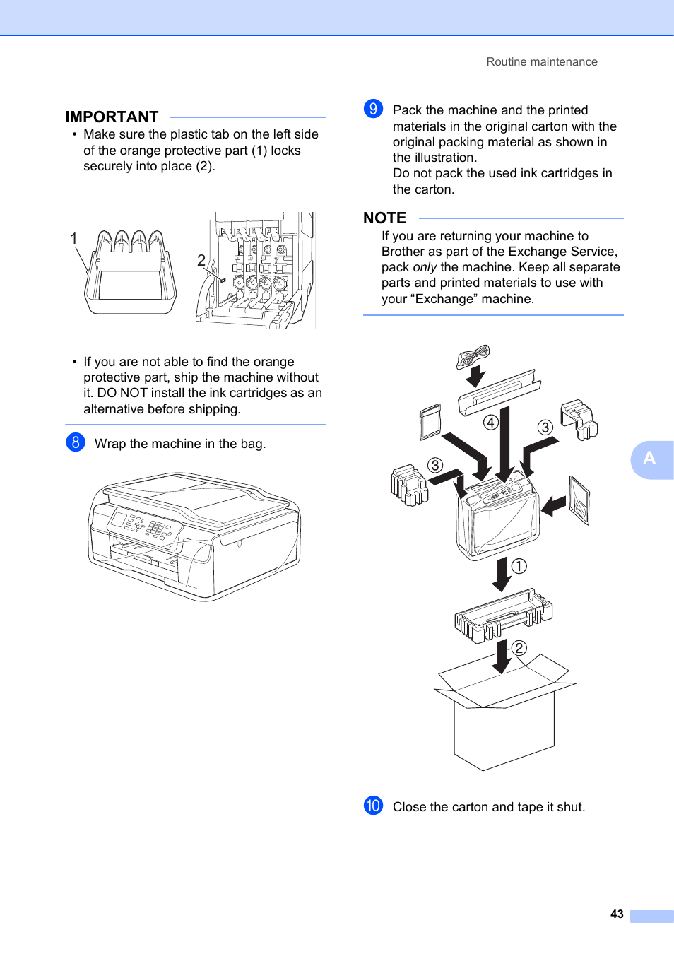 Important | Brother MFC-J470DW User Manual | Page 49 / 57