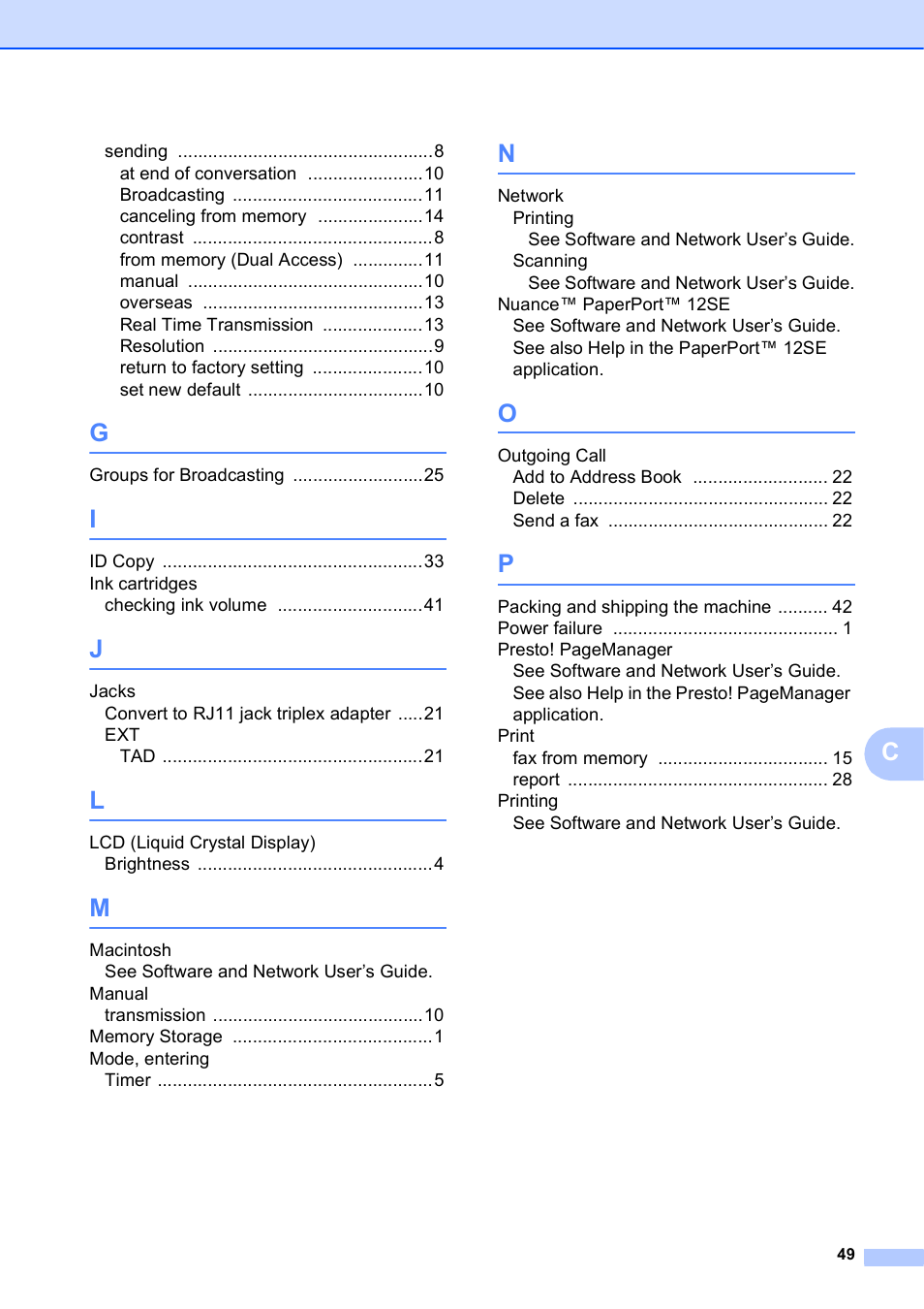 Brother MFC-J470DW User Manual | Page 55 / 57