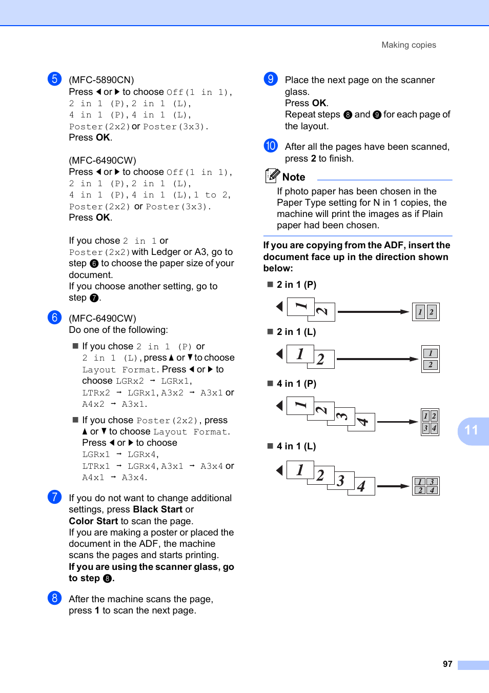 Brother MFC-5890CN User Manual | Page 113 / 247