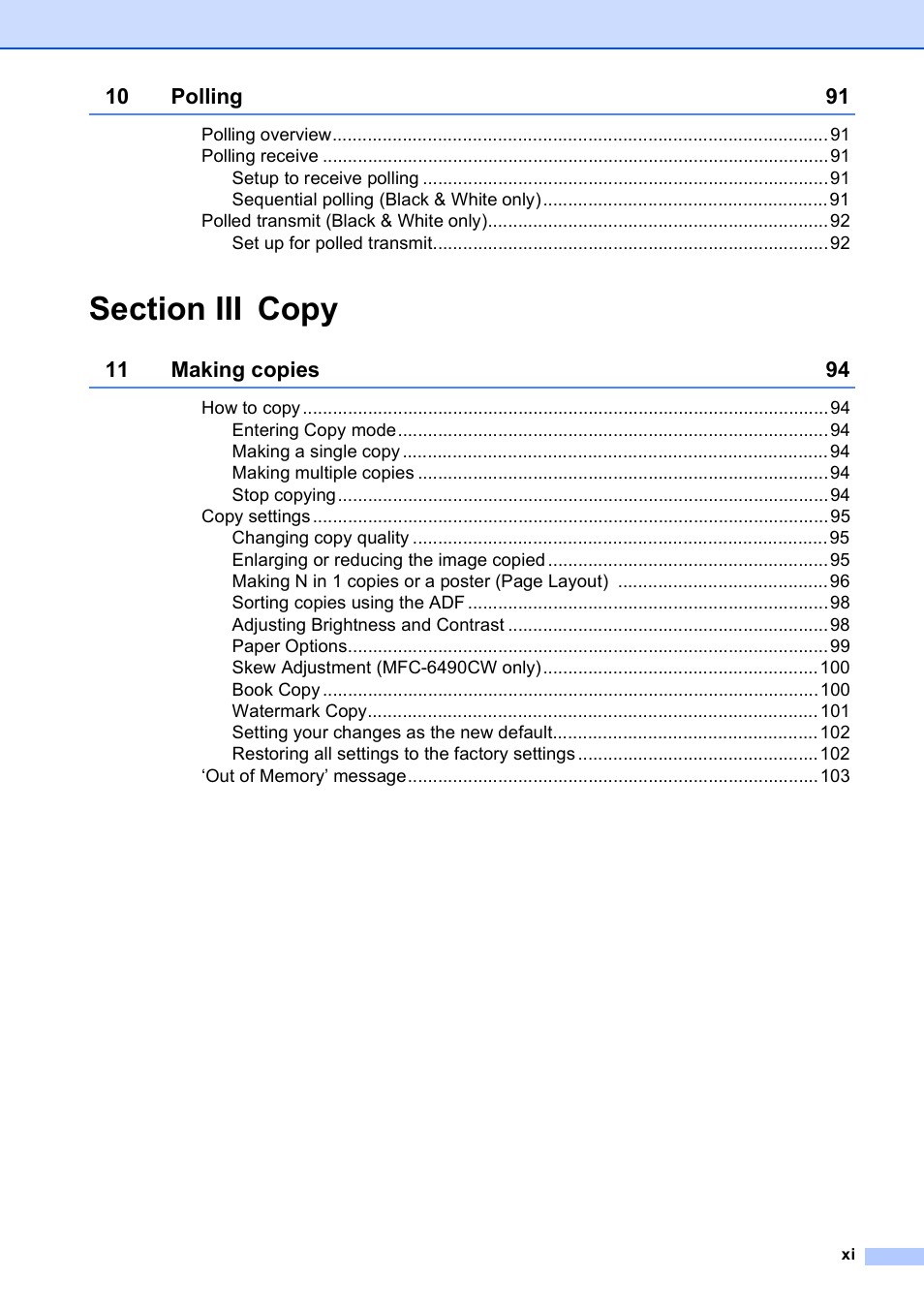 Brother MFC-5890CN User Manual | Page 13 / 247