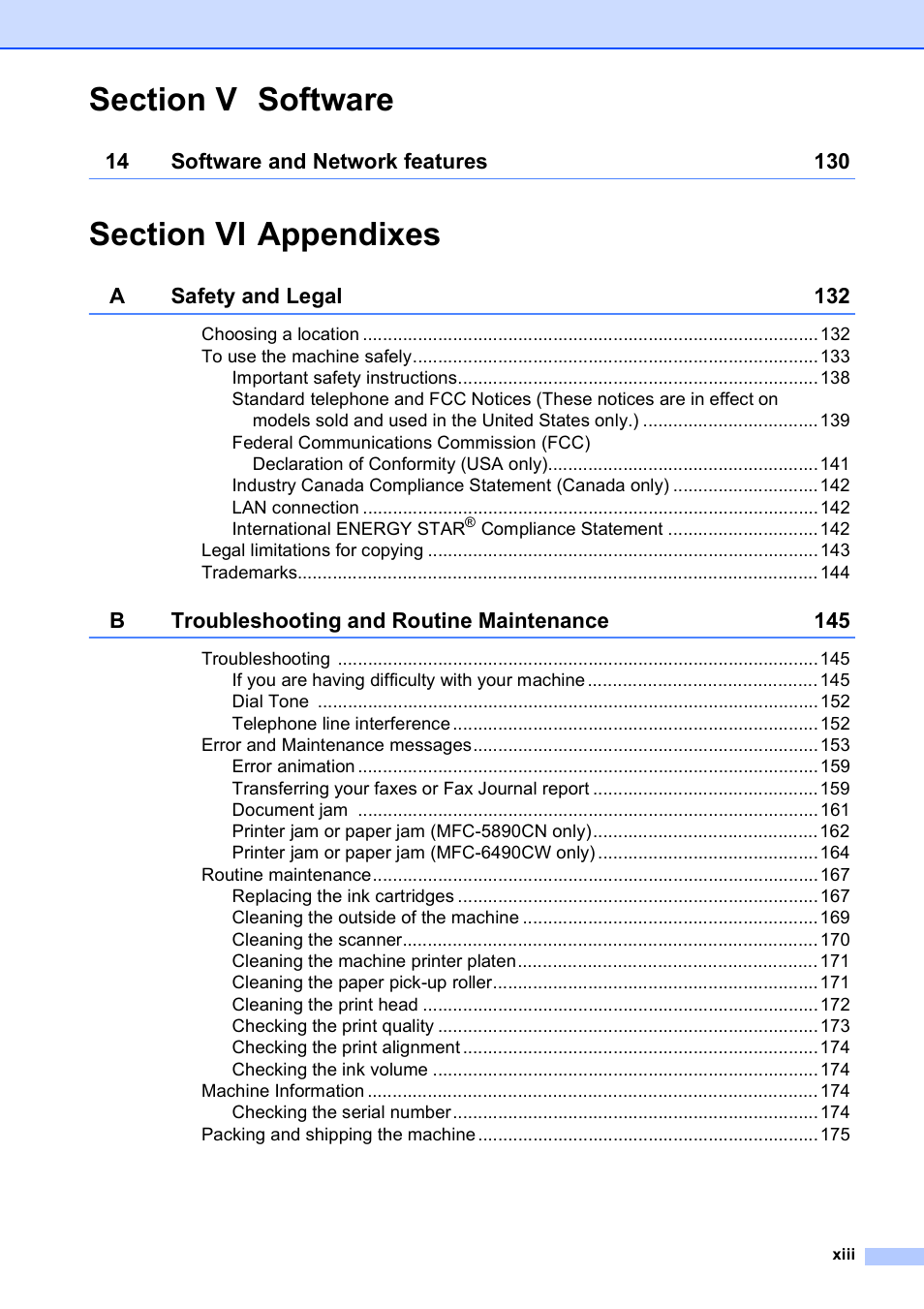 Brother MFC-5890CN User Manual | Page 15 / 247