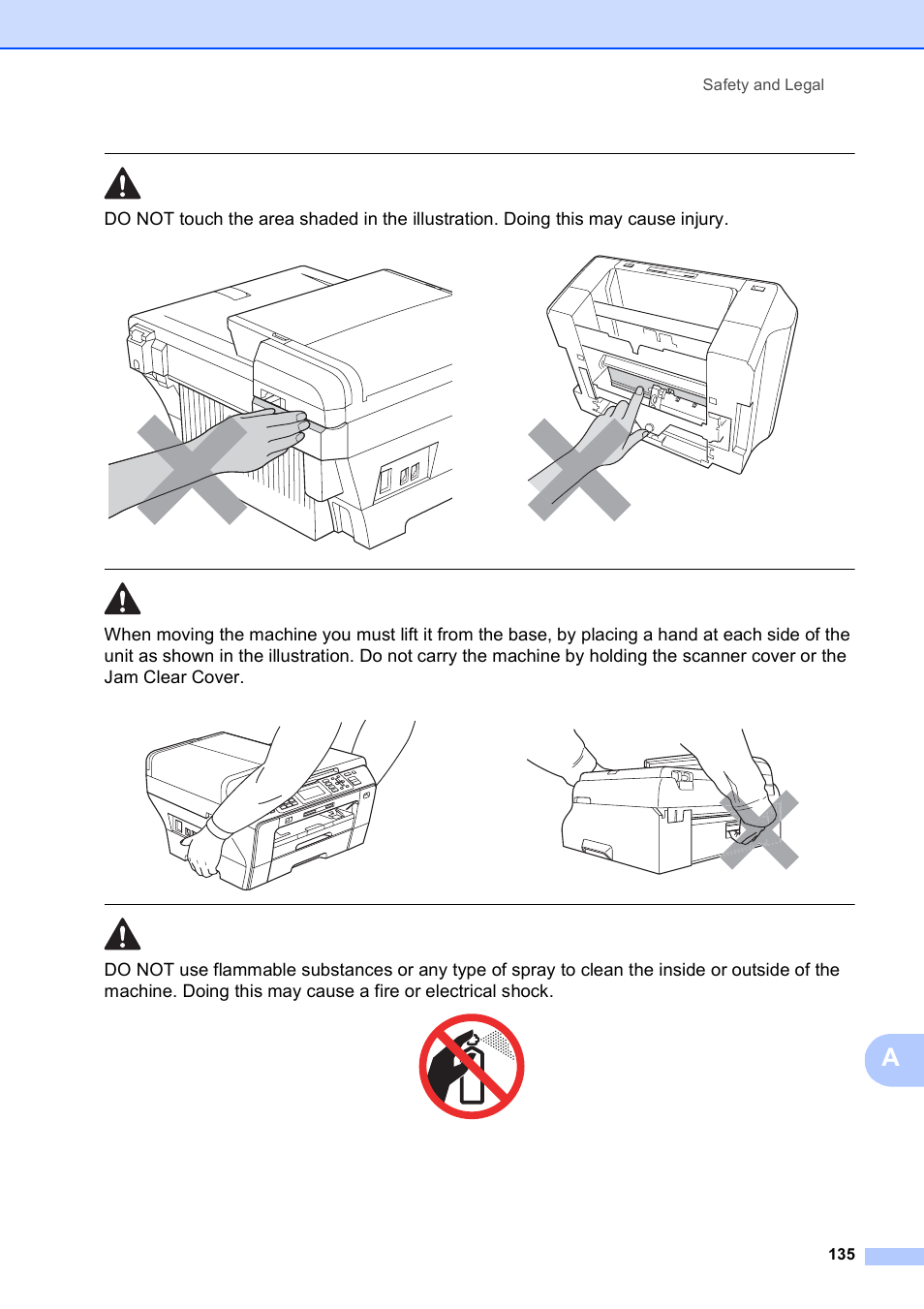 Safety and legal 135 | Brother MFC-5890CN User Manual | Page 151 / 247