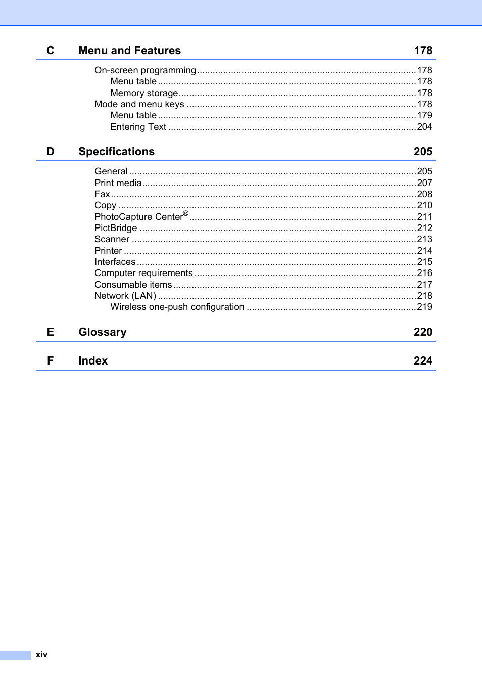 Brother MFC-5890CN User Manual | Page 16 / 247