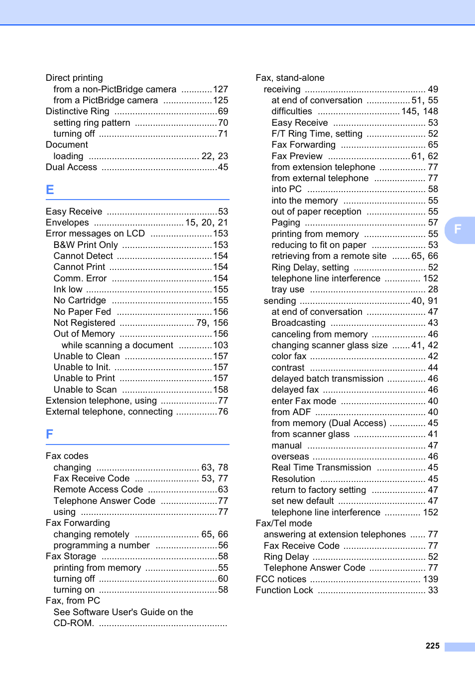 Brother MFC-5890CN User Manual | Page 241 / 247