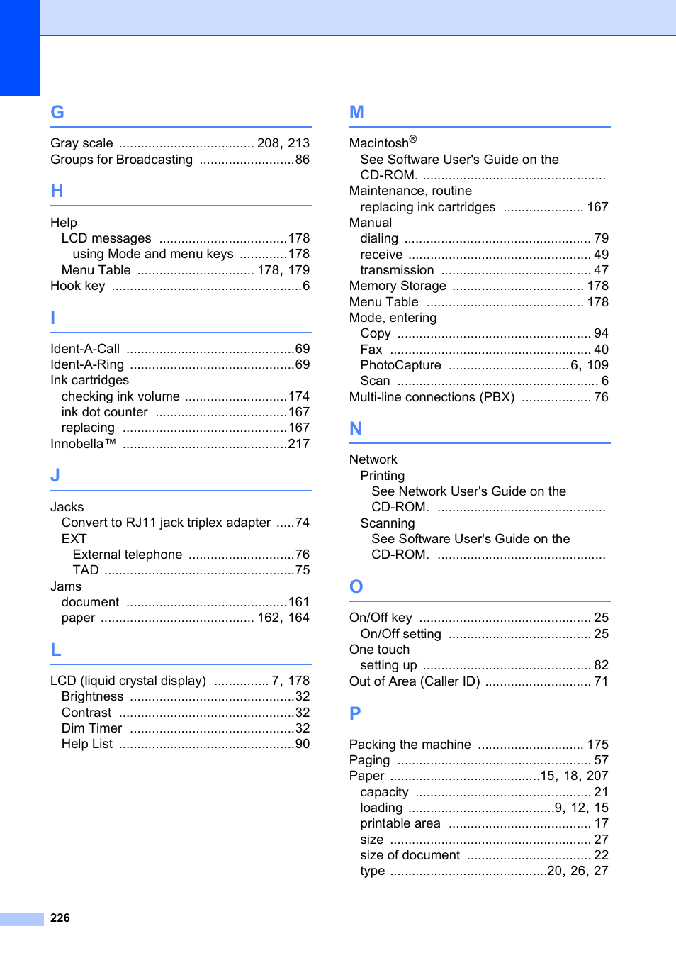 Brother MFC-5890CN User Manual | Page 242 / 247