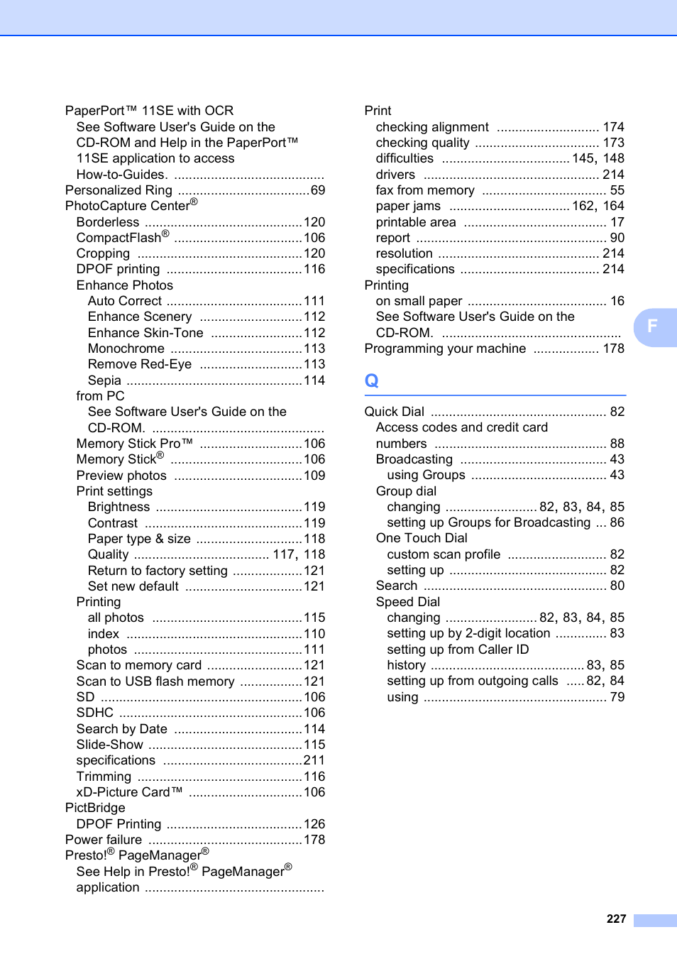 Brother MFC-5890CN User Manual | Page 243 / 247