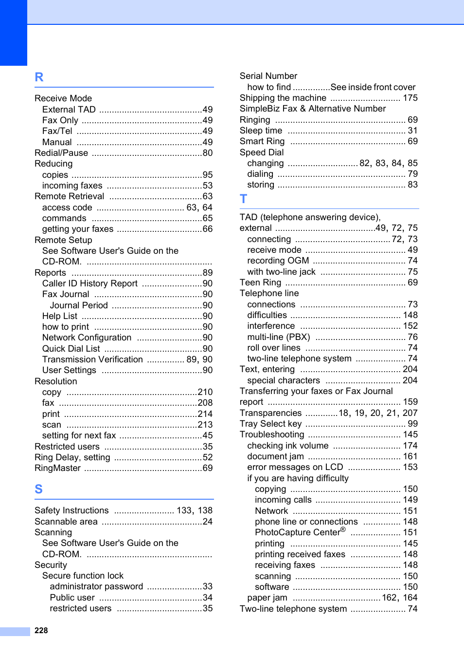 Brother MFC-5890CN User Manual | Page 244 / 247